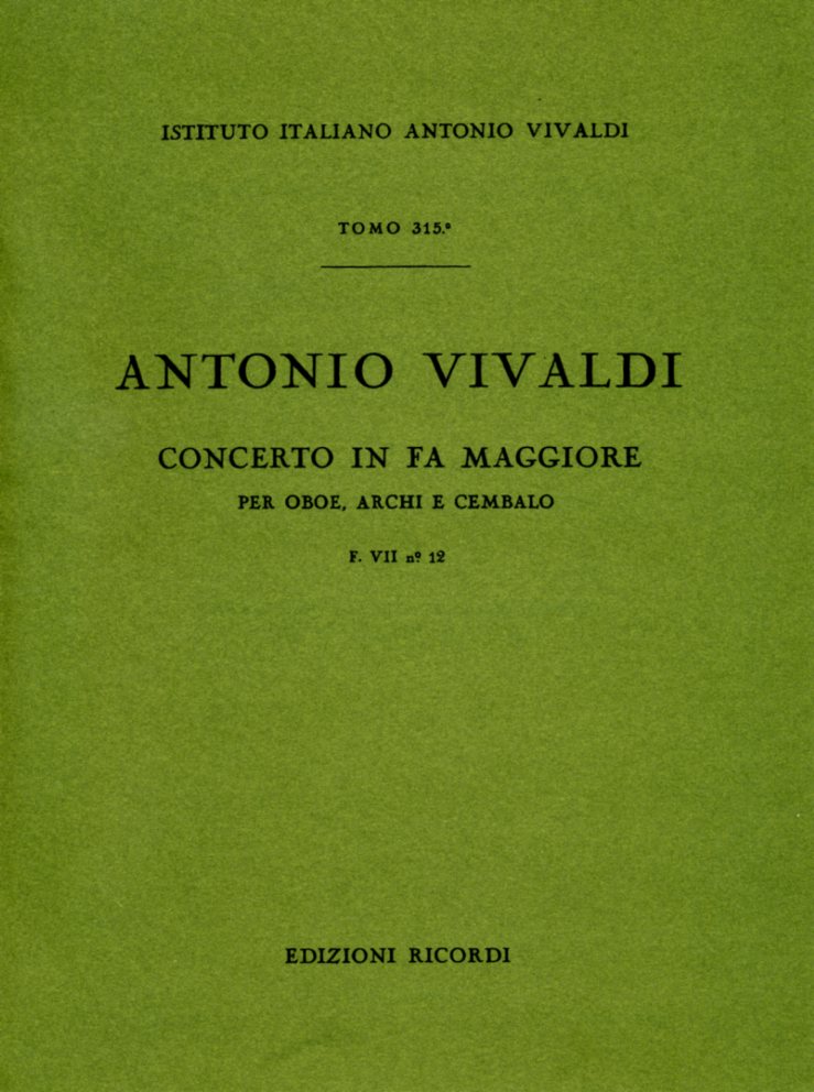 Vivaldi: Oboenkonzert F-Dur F VII/12<br>RV 457 - Partitur