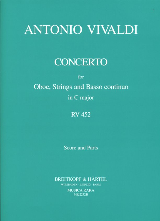Vivaldi: Oboenkonzert C - Dur F VII/17<br>RV 452 - Partitur + Stimmen
