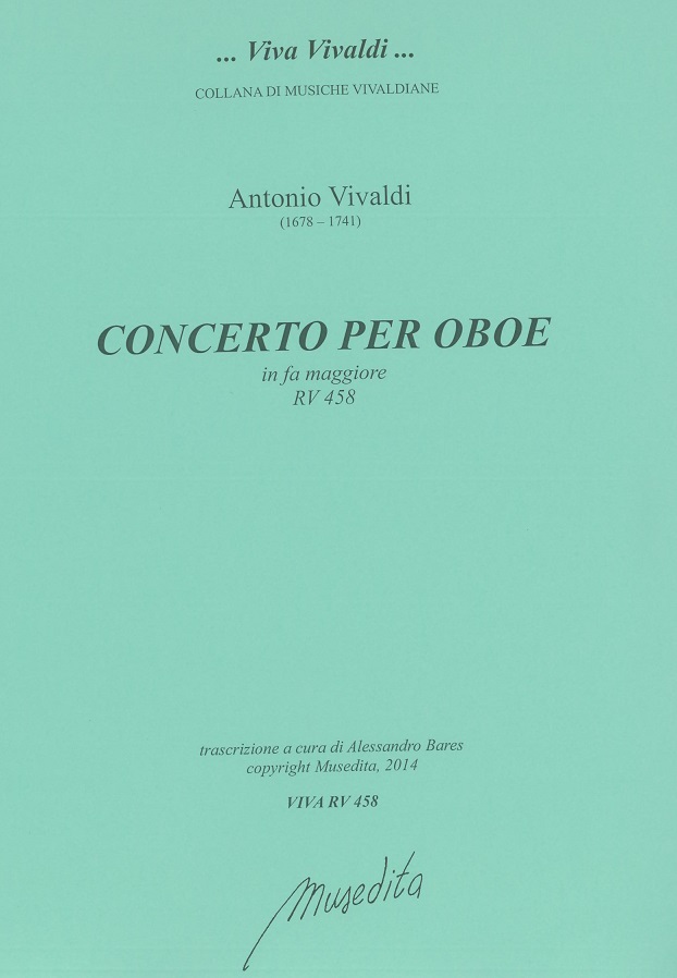 Vivaldi: Oboenkonzert F-Dur F VII/<br>RV 458 - Stimmen + Partitur / Musedita