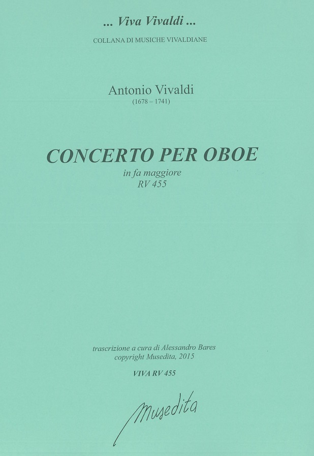 Vivaldi: Oboenkonzert F-Dur F VII/2<br>RV 455 - Stimmen + Partitur / Musedita