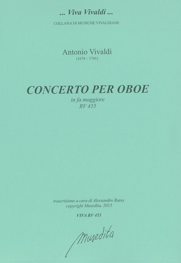 Vivaldi: Oboenkonzert F-Dur F VII/2<br>RV 455 - Stimmen + Partitur / Musedita