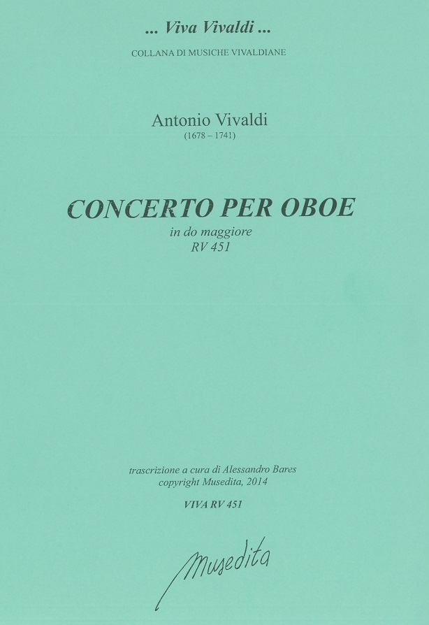 Vivaldi: Oboenkonzert C-Dur F VII/4<br>RV 451 - Stimmen + Partitur / Musedita