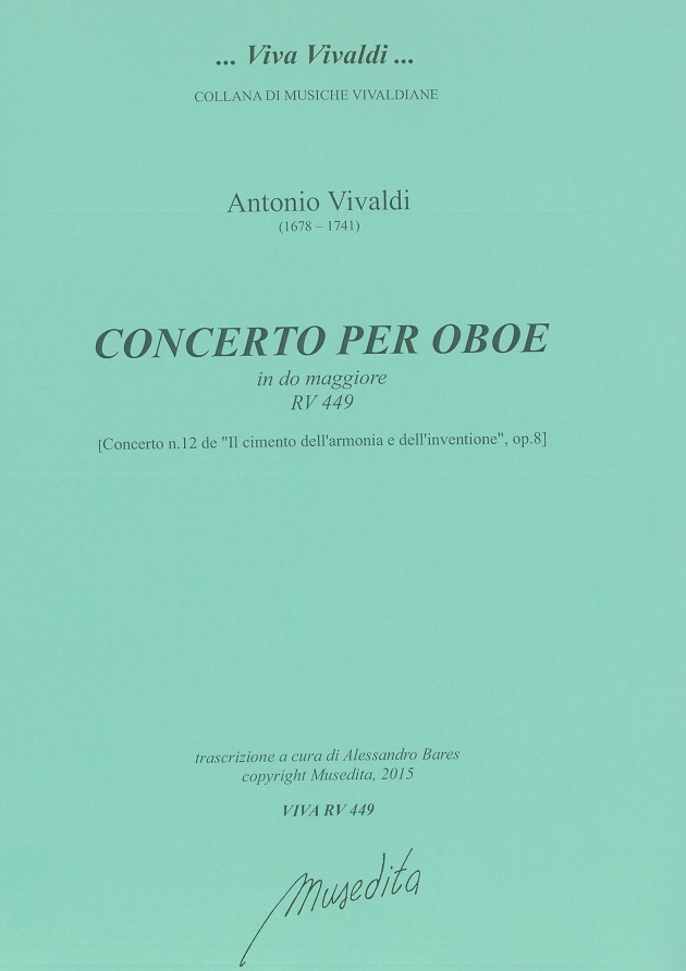 Vivaldi: Oboenkonzert C-Dur F VII/12<br>RV 449 - Stimmen + Partitur / Musedita