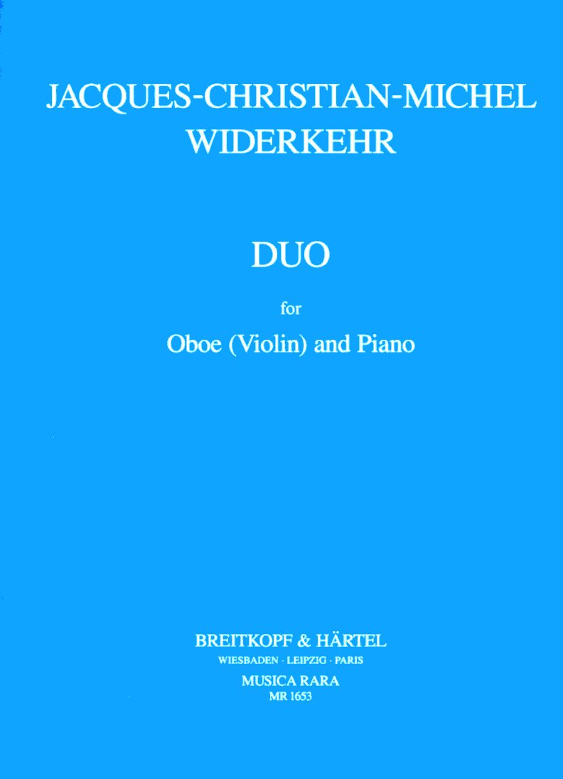 J.C.M. Widerkehr: Duo Sonate n 1<br>e-moll - fr Oboe + Klavier