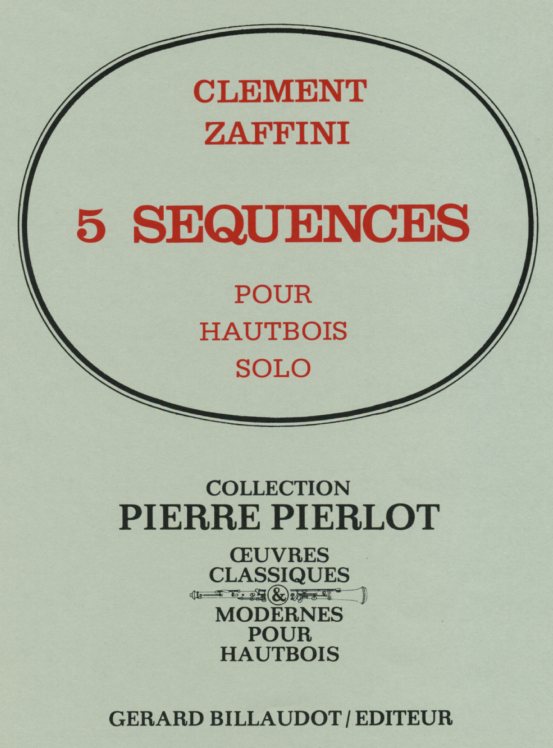 C. Zaffini(*1920): 5 Sequences<br>fr Oboe solo