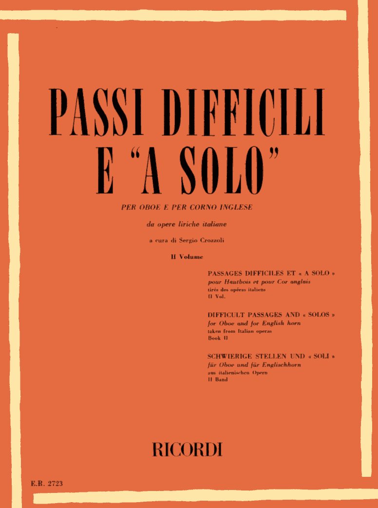 Orchesterstudien für Oboe Bd. II<br>von Sergio Crozzoli