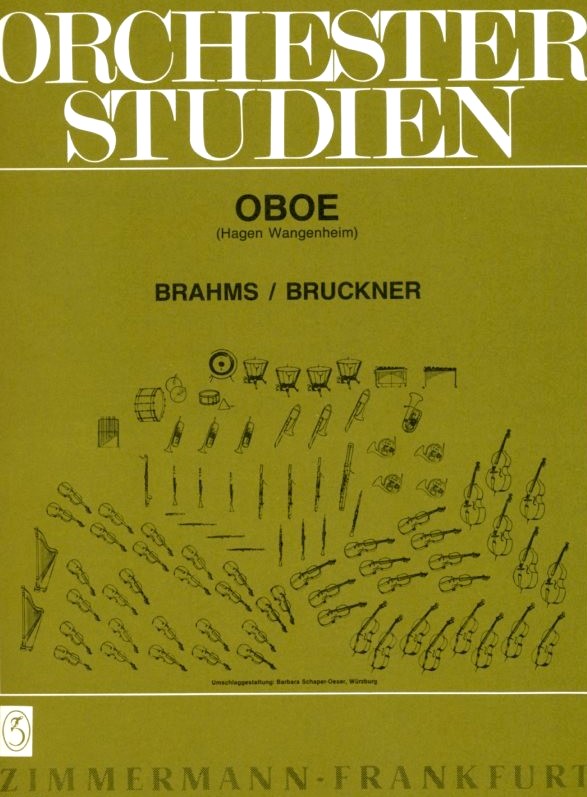 Orchesterstudien für Oboe/ Brahms -<br>Bruckner - Hagen Wangenheim
