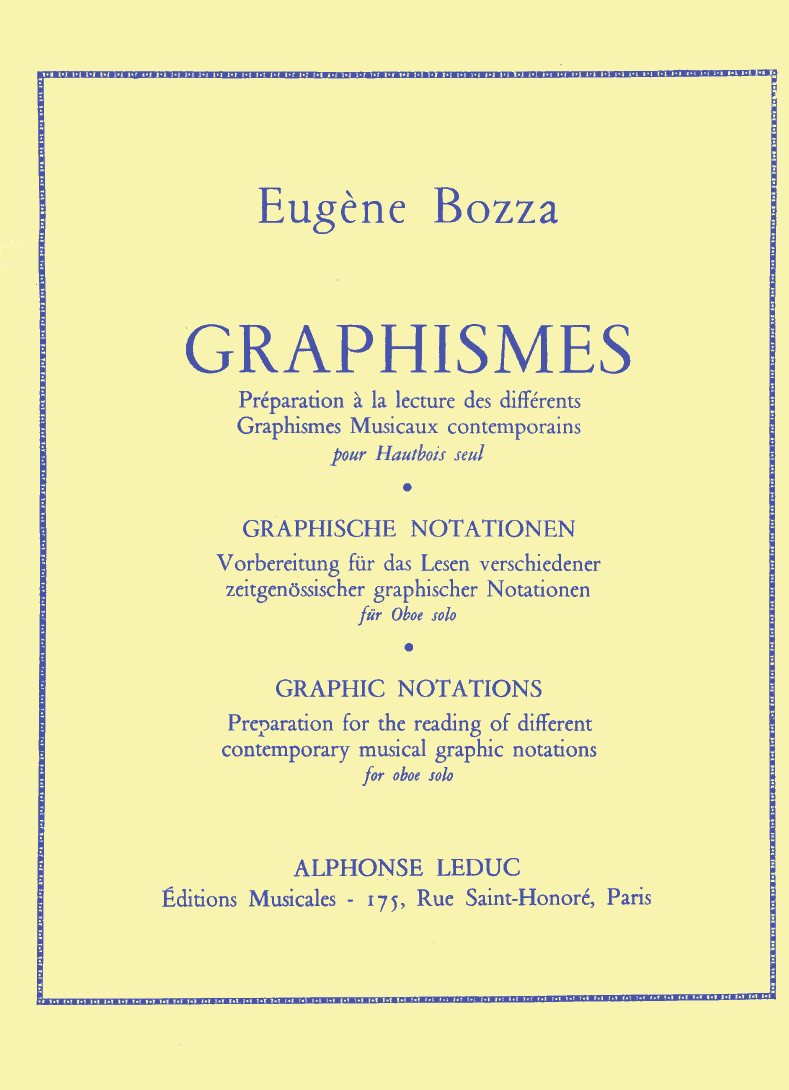 E. Bozza: Graphismes - für Oboe<br>Lesen zeitgenössischer Notation