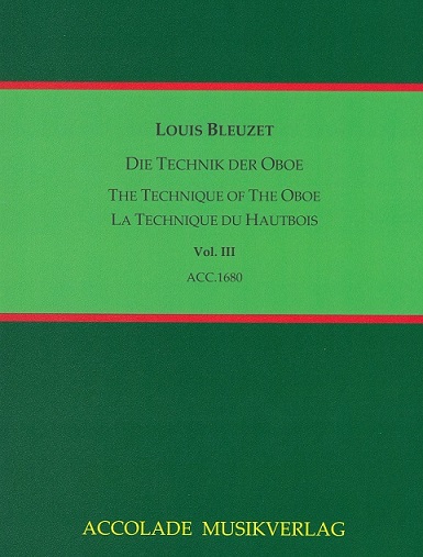 L. Bleuzet: Die Technik der Oboe<br>Vol. III - Accolade