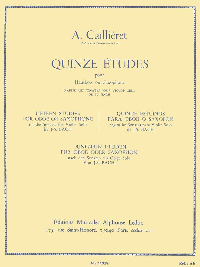 A. Caillieret: 15 Etuden fr Oboe<br>