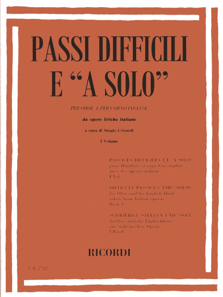 Orchesterstudien für Oboe Bd. I<br>von Sergio Crozzoli