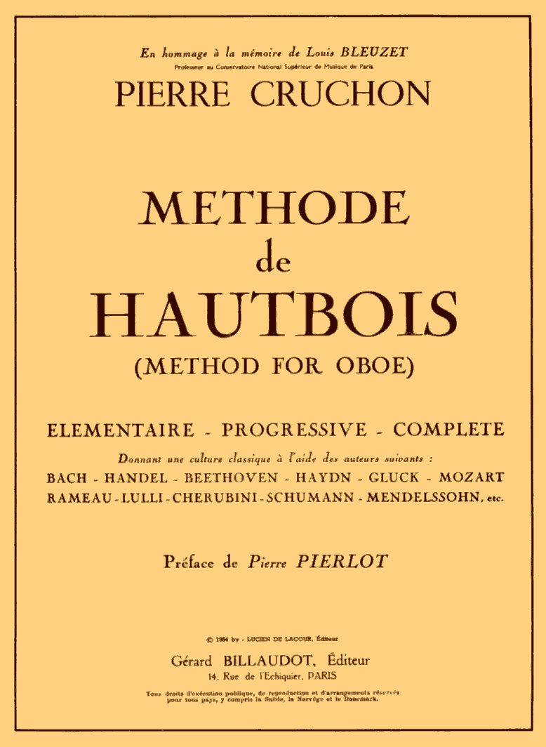 P. Cruchon: Methode de hautbois<br>