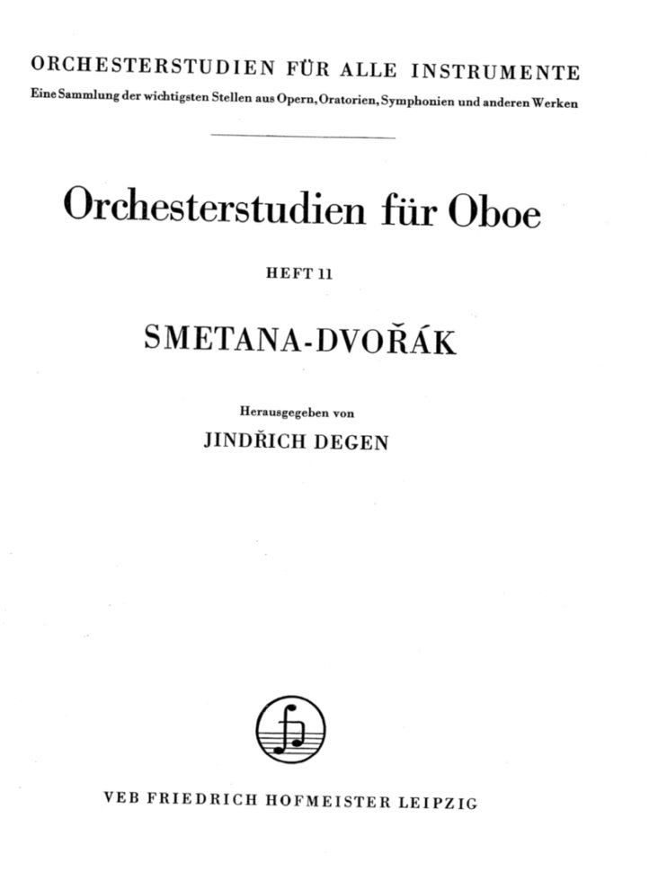 Orchesterstudien fr Oboe / Dvorak-<br>Smetana /