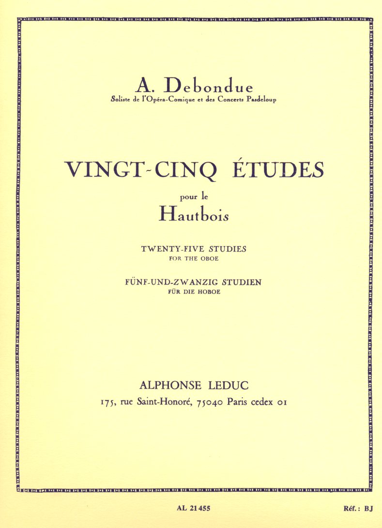 A. Debondue: 25 Etuden für Oboe<br>