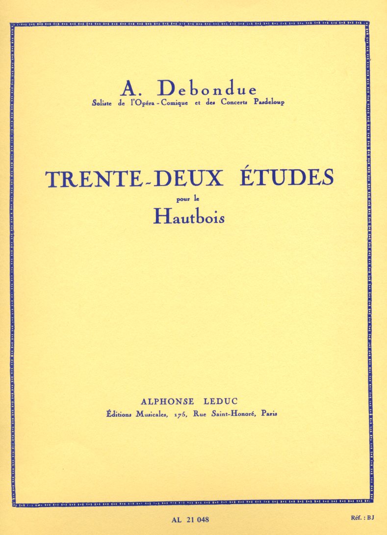 A. Debondue: 32 Etuden fr Oboe<br>