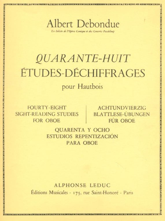 A. Debondue: 48 Etude Dechigrages<br>für Oboe