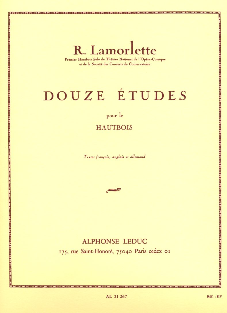 R. Lamorlette: 12 Etuden fr Oboe<br>