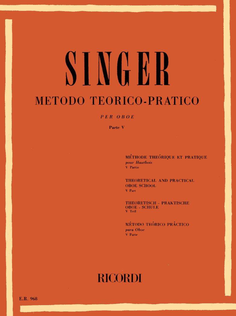 Singer: Methodo Teor.-Practico Oboe V<br>