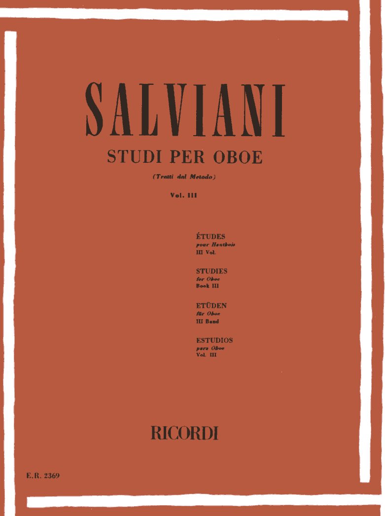 Salviani: Studi per oboe Vol. III<br>