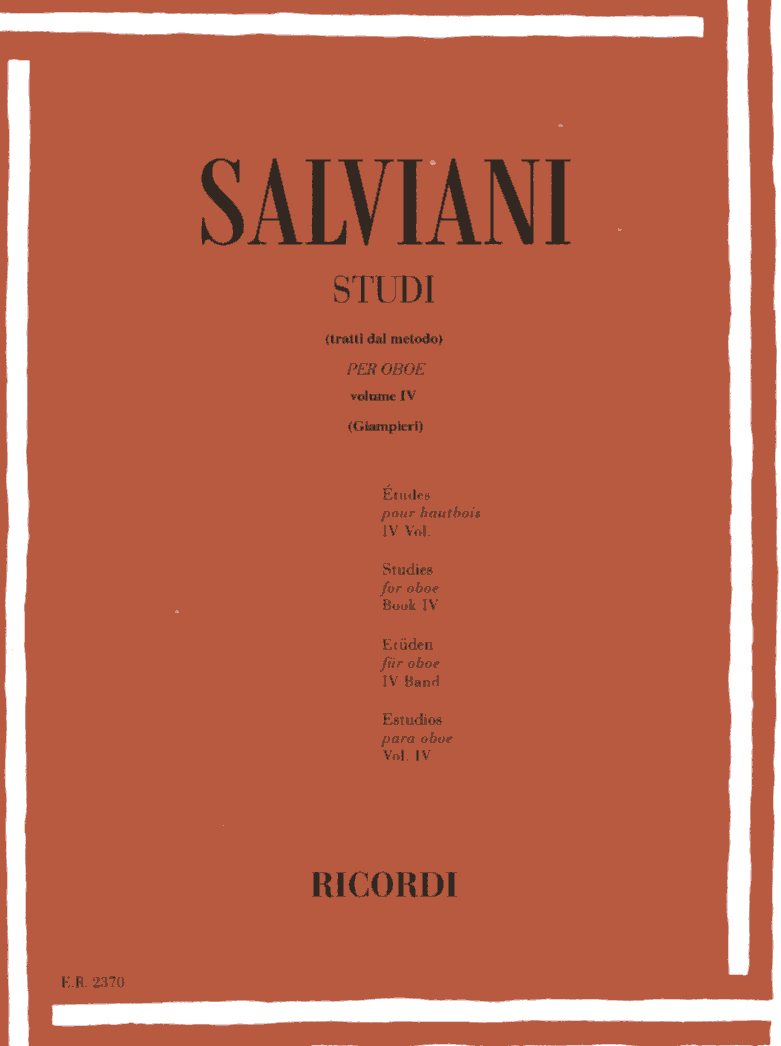 Salviani: Studi per oboe Vol. IV<br>