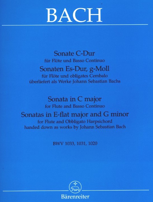 J.S. Bach: Sonaten C- Es-Dur g-moll<br>BWV 1020-1031-1033 - BA