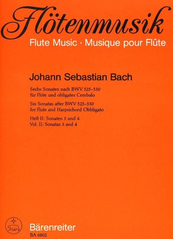 J.S. Bach: 2 Sonaten für Flöte (Oboe) +<br>BC - nach BWV 527 + BWV 528
