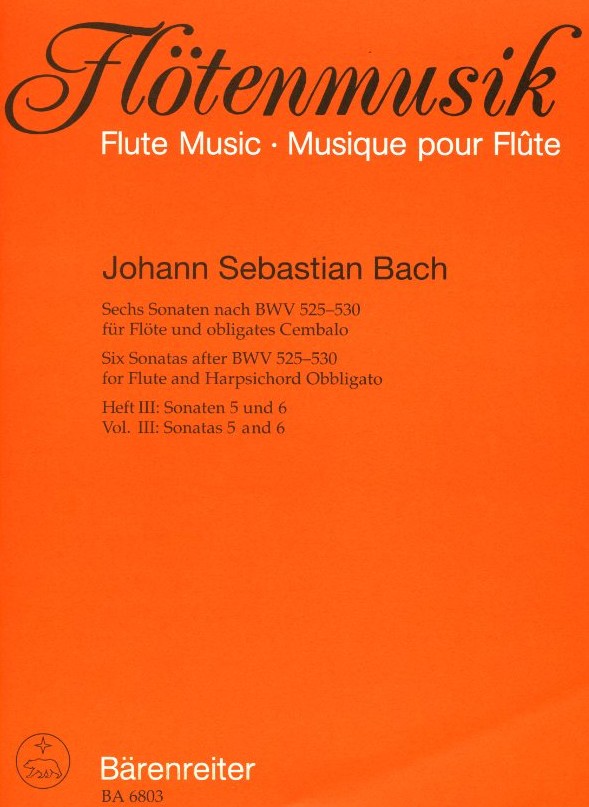 J.S. Bach: 2 Sonaten für Flöte (Oboe) +<br>BC - nach BWV 529 + BWV 530