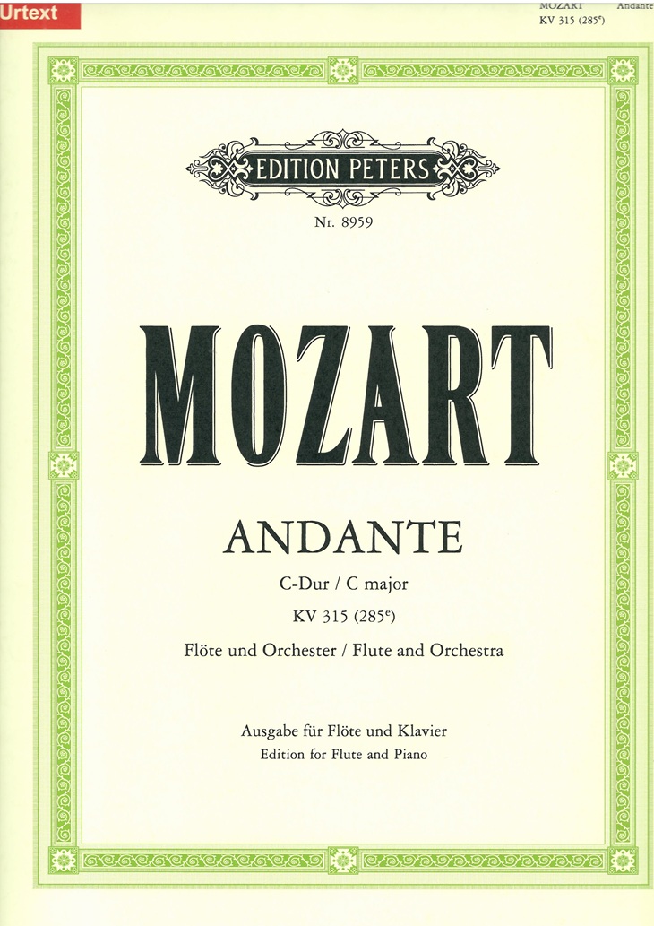 W.A. Mozart: Andante C-Cur KV 315<br>fr Flte (Oboe) - Peters