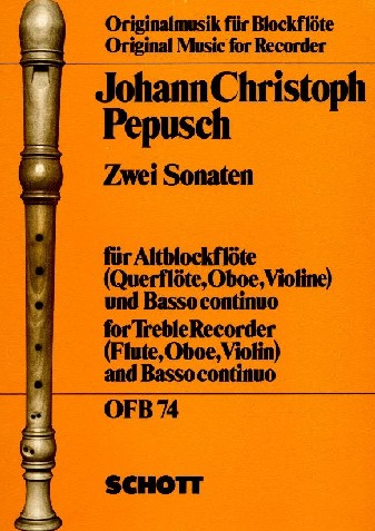 J.Chr. Pepusch: 2 Sonaten f. Altblockfl<br>+ BC c-moll, d-moll