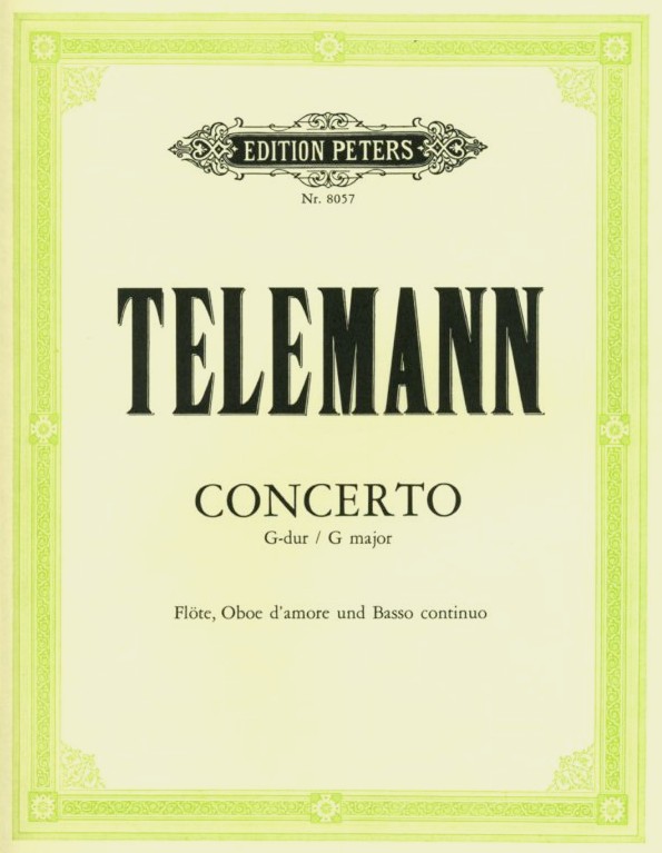 G.Ph. Telemann: Concerto für Flöte,<br>Oboe d&acute;amore + BC / Stimmen