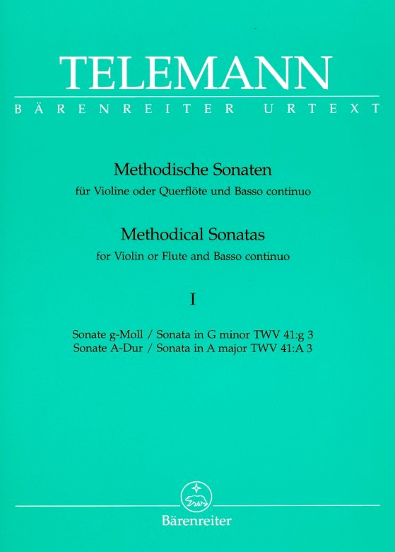 G.Ph. Telemann: 12 met. Sonaten TWV 41:g<br>Qfl(Oboe) + BC - Bd. 1 - g-moll / A-Dur