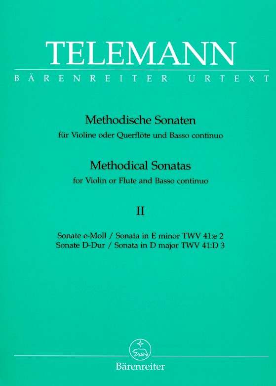 G.Ph. Telemann: 12 met. Sonaten TWV 4:41<br>Qfl(Oboe) + BC - Bd. 2 - e-moll / D-Dur