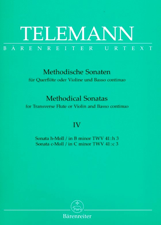 G.Ph. Telemann: 12 met. Sonaten TWV 4:41<br>Qfl(Oboe) + BC - Bd. 4 - h-moll / c-moll
