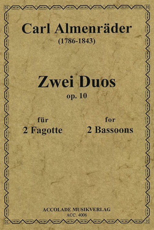 C. Almenrder: zwei Duos op. 10<br>fr 2 Fagotte