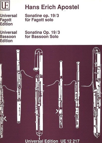 H.E. Apostel - Sonatine op. 19/3<br>für Fagott Solo