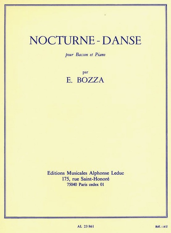 E. Bozza: Nocturne-Danse (1967)no.6<br>fr Fagott + Klavier