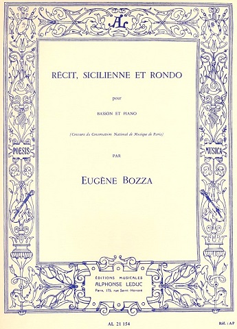 E. Bozza: Recit, Sicilienne et Rondo<br>(1936) fr Fagott + Klavier