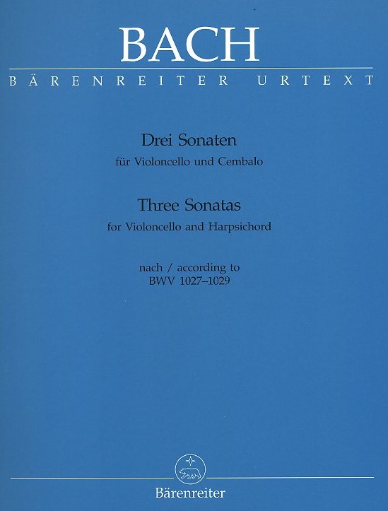 J.S. Bach: Drei Sonaten für Gambe + BC<br>(Fagott) BWV 1027-1029 - Bärenreiter