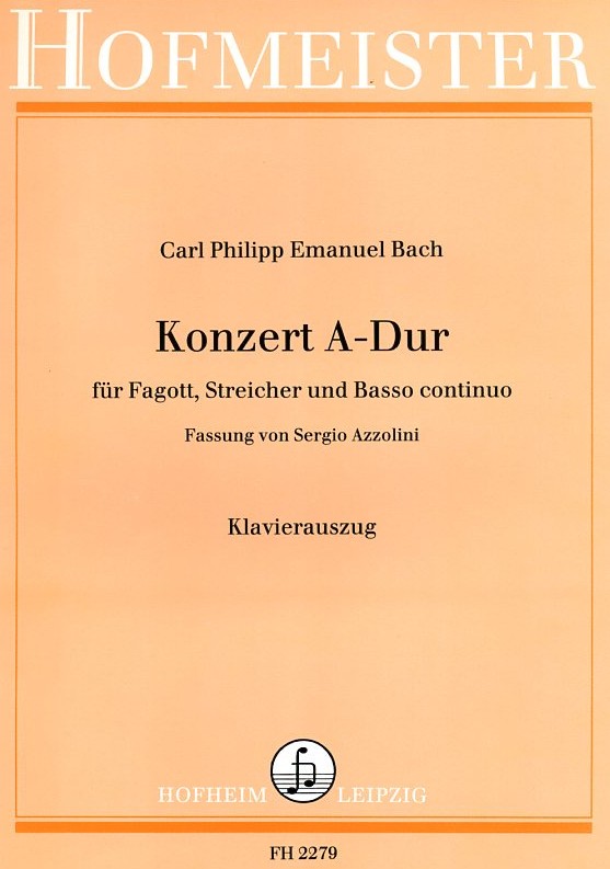 C.Ph.E. Bach: Konzert A-Dur Wq 172<br>Fagott + Orchester - KA