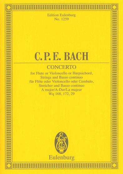 C.Ph.E. Bach: Konzert A-Dur Wq 172<br>Fagott + Orchester - Partitur
