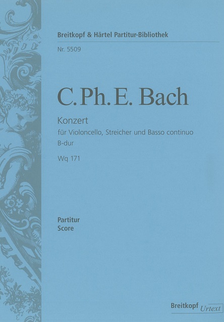 C.Ph.E. Bach: Konzert B-Dur Wq 171<br>Cello (Fagott ) +Orchester -Partitur