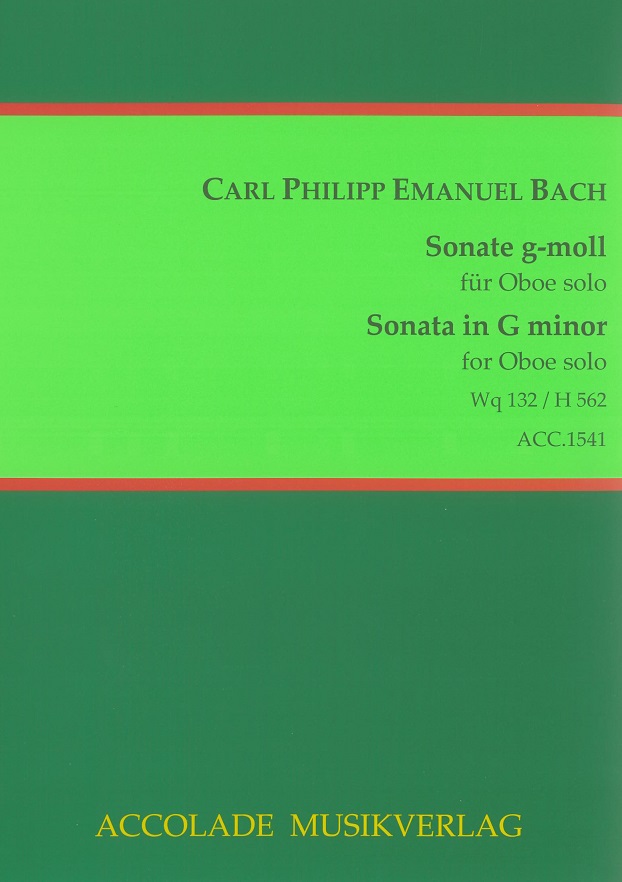 C.Ph.E. Bach: Sonate in g-moll Wq 132<br>Oboe-Solo - (orig.Flte-a-moll) Accol