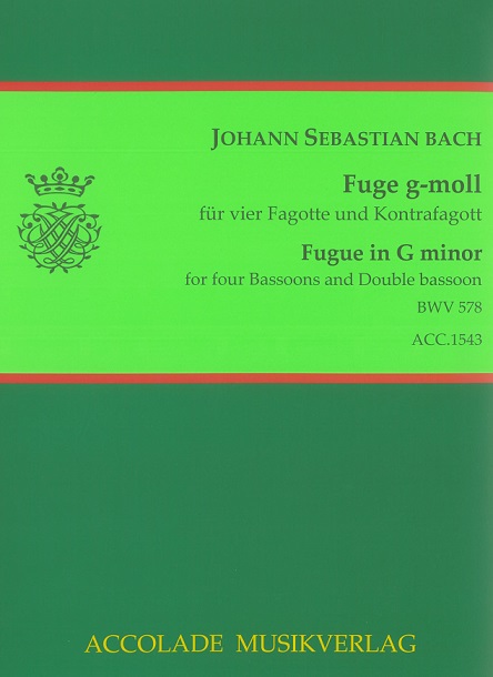 J.S. Bach: Fuge g-moll BWV 578<br>für 4 Fagotte + Kontrafagott