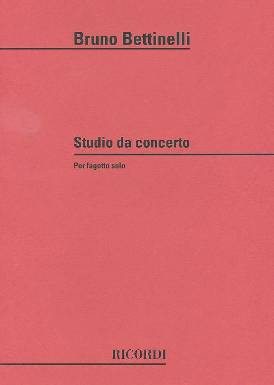 Bettinelli: Studio da Concerto<br>fr Fagott Solo