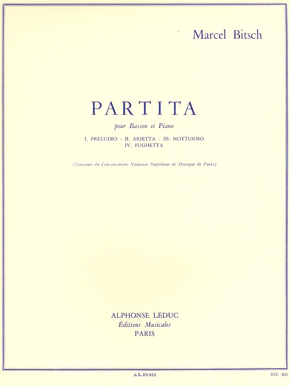 M. Bitsch: Partita<br>für Fagott + Klavier