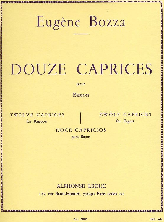 E. Bozza: 12 Caprices für Fagott<br>