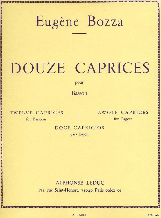 E. Bozza: 12 Caprices fr Fagott<br>