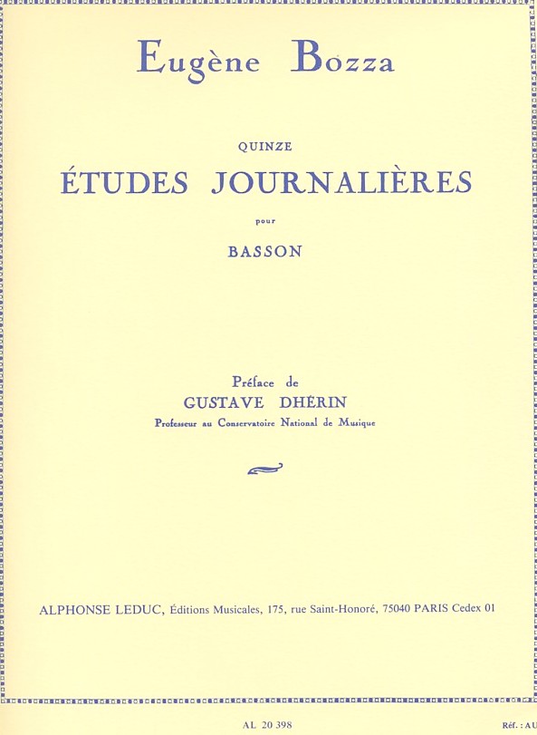 E. Bozza: 15 Etudes journalieres op. 64<br>für Fagott