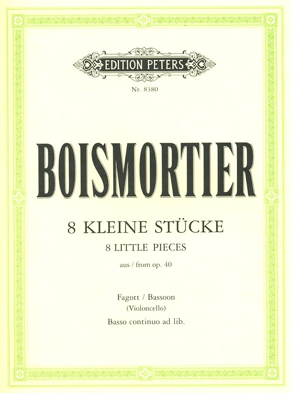 J.B. Boismortier: 8 kleine Stücke<br>aus op. 40 für Fagott + BC