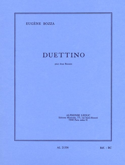 E. Bozza: Duettino für 2 Fagotte<br>